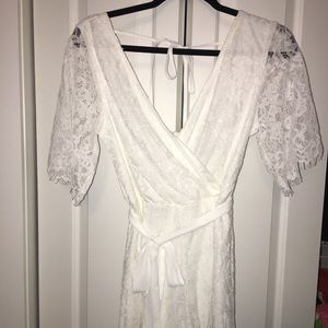 white lace romper (size small)